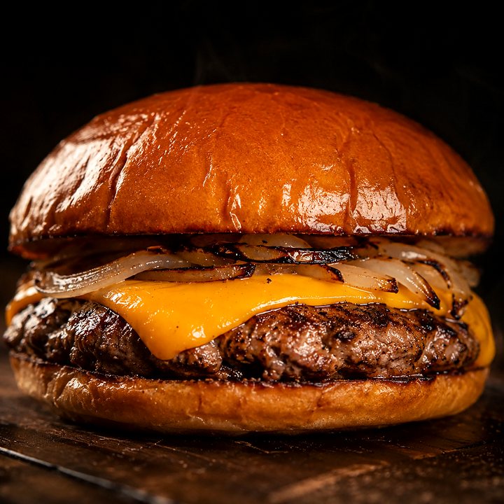 Hambúrguer Classic com cheddar derretido