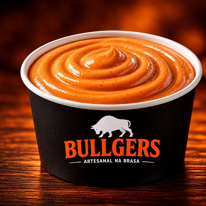 Pote de molho laranja da Bullgers