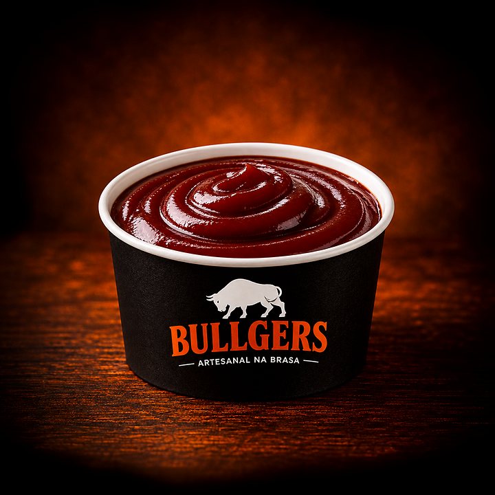 Pote de molho escuro da Bullgers